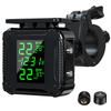 Motorcycle Tire Pressure Monitoring System LCD Display Solar Charging Waterproof Tyre Temperature Alarm Sensor