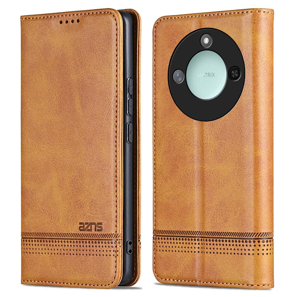 For Honor X60 5G Case Cowhide Texture PU Leather Wallet Phone Cover