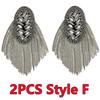 1PC/2PCS Fashion Handmade Shoulder Jewelry Tassel Rhinestones Epaulettes Cloth Accessories Brooch Epaulet Shoulder Brooches Gift