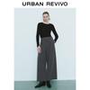 UR Women's 2025 Spring French Style Draped Pleated Wide-Leg Pants