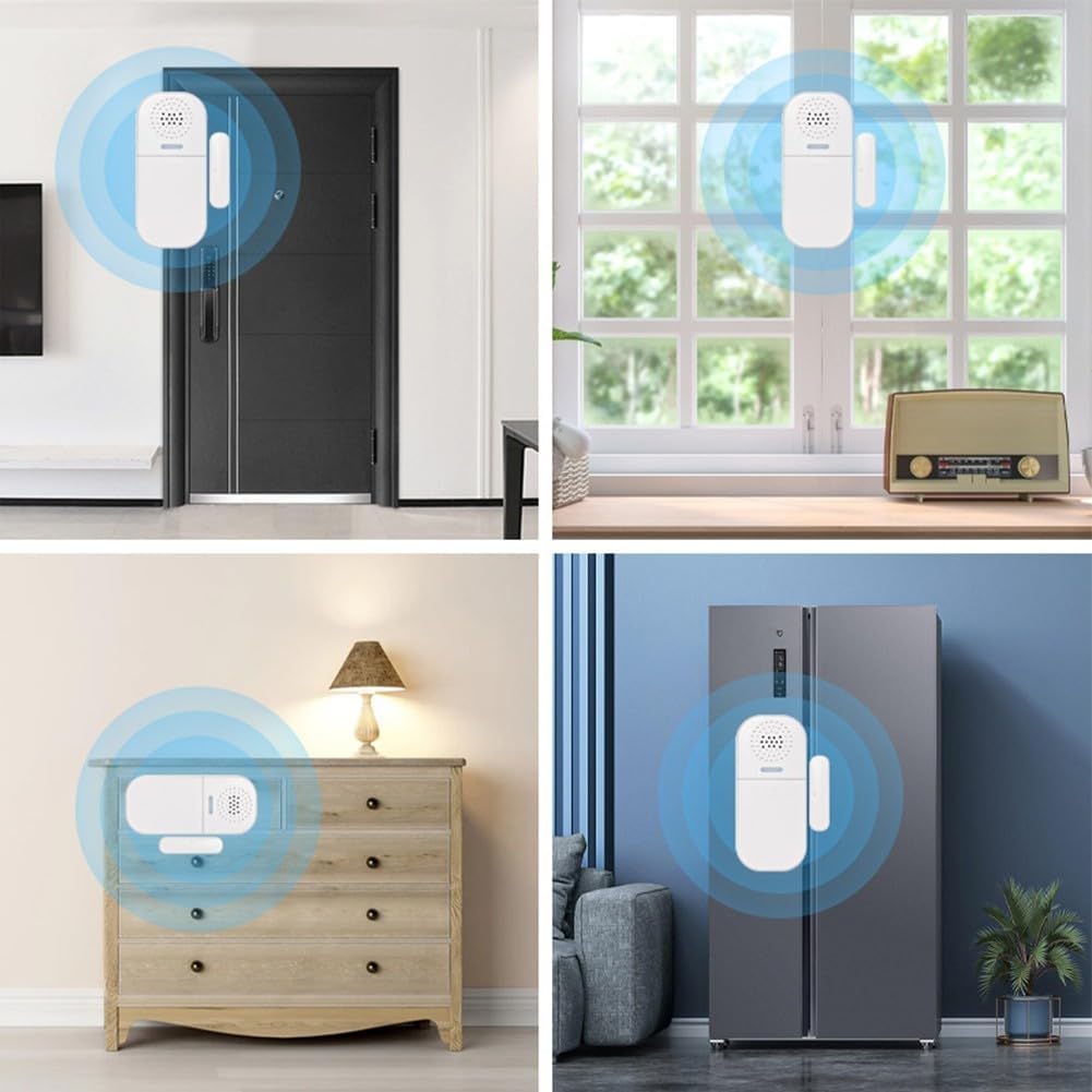 Système d'alarme de porte sans fil de 130 dB avec volume réglable et télécommande pratique