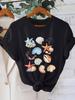 Marine Starfish Shell Womens ShortSleeve TShirt Summer Round Neck Blouse with Short SleevesCasual SemiFormal Wear