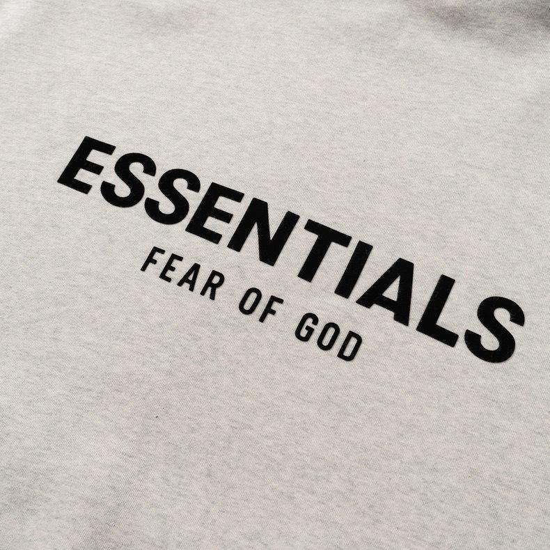 FOG Fear of God ESSENTIALS Męska bluza z kapturem w amerykańskim stylu z pluszem