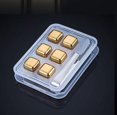 4/6/8 Stück Edelstahl Eiswürfel Set Wiederverwendbare Kühlsteine für Whiskey Wein Weinkühlwürfel Kühlstein Party Bar Werkzeug