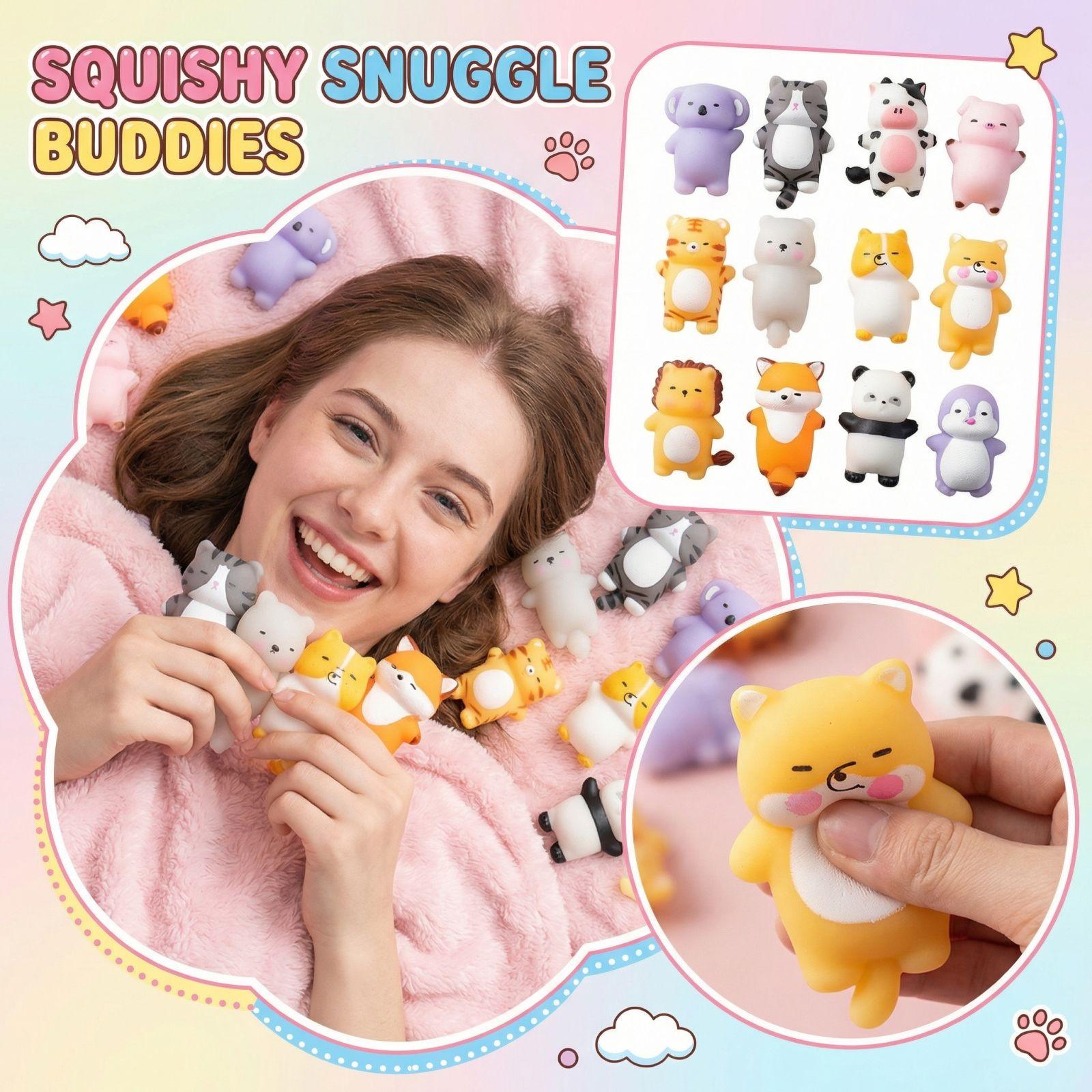 Моти Сквиши Мультяшное Животное Игрушка Табас Сквиши Веселые Игрушки Для Детей Снятие Стресса Сжималка Вечеринка Подарки На День Рождения Подарочный Пакет One Size