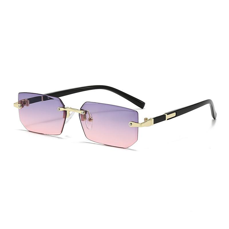 Frameless Sunglasses European and American Trendy Trimmed Sunglasses Personalized Jelly Sunglasses Frameless Sunglasses