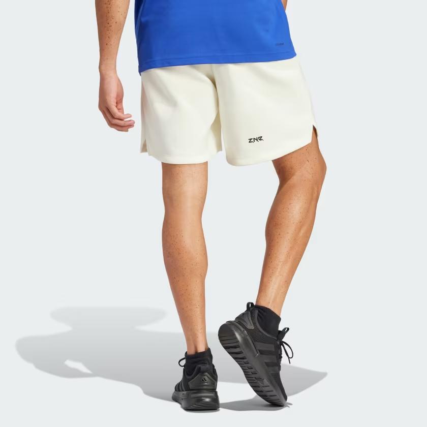 Adidas Z.N.E. Premium Shorts Solid Color Logo Elastic Waist Casual Shorts Men Shorts Beige IR5223