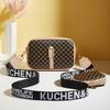 New women's bag fashion two-piece camera bag letter broadband simple printing shoulder messenger bag one generation
