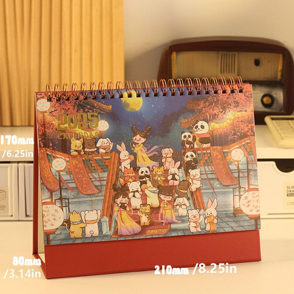 Ancient Style Standing Flip Calendar Daily Monthly Desktop Monthly Calendar  Dekstop  Decor