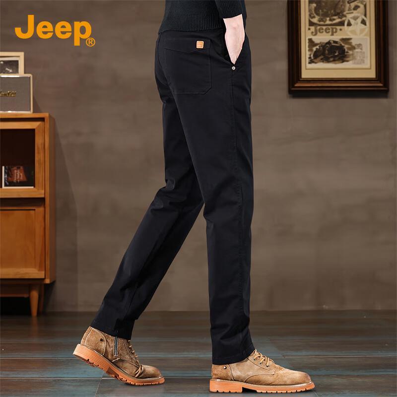 

JEEP Men s Premium Straight-Leg Cotton Blend Casual Pants 34
