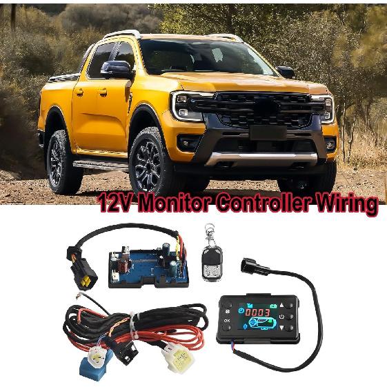 Diesel Air Heater LCD Monitor Switch Control Board Set with Remote Control, 12V/24V Compatible 30-40°C Temperature Range for 2kw/5kw/8kw Car Truck