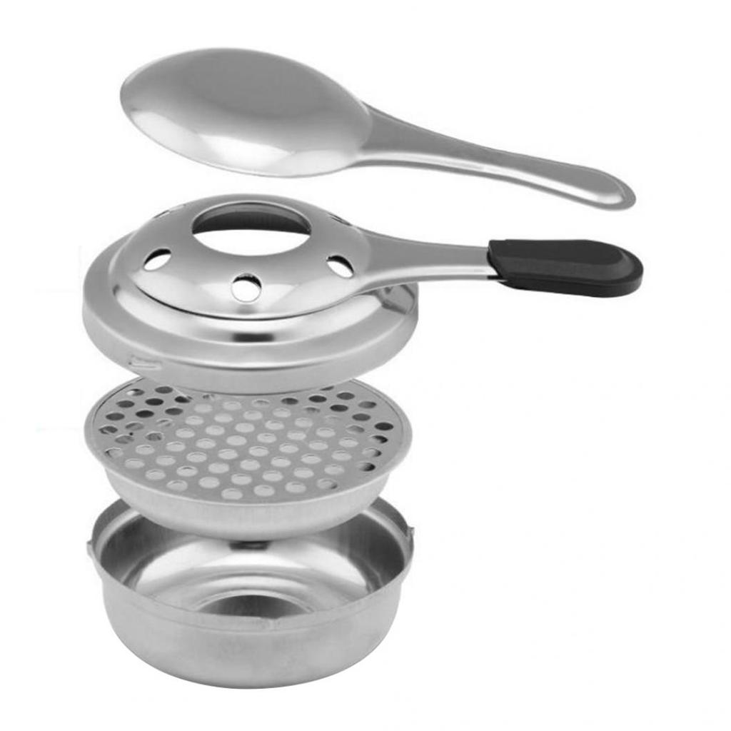 Portable Outdoor Cooking Camping Stainless Steel Stove Pocket Alcohol Stove