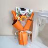 Creative Graduation Gift: Doctor Bear and Sunflower Knitted Bouquet