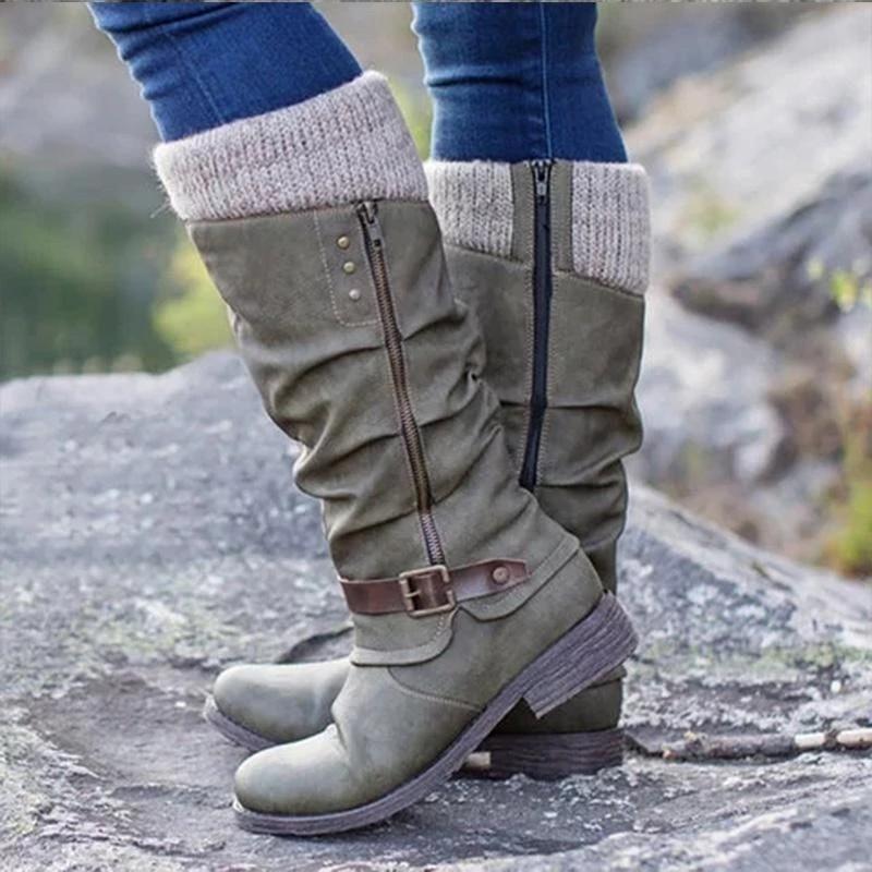 New knight boots women's autumn and winter women's boots tall large size