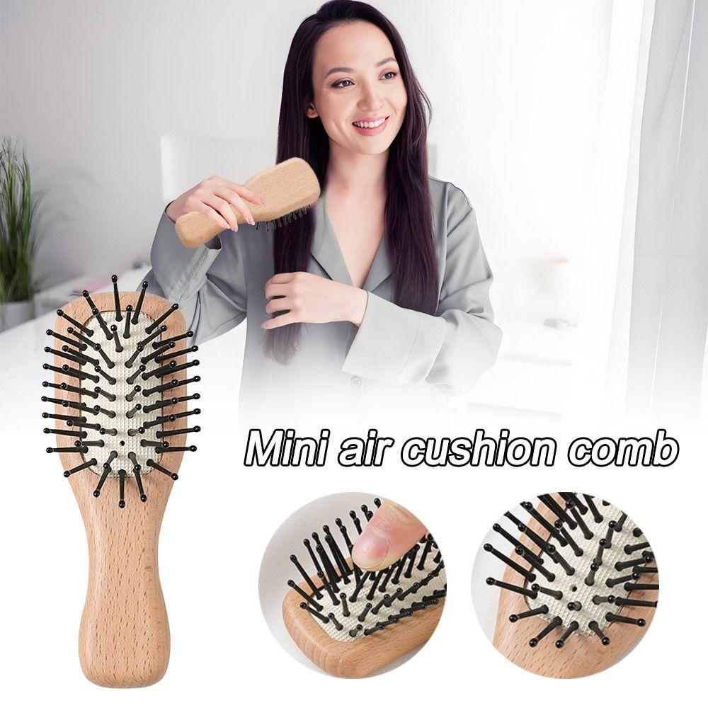Mini Massage Comb Wooden Hair Combs New Air Cushion Comb  for Scalp Meridian Massage