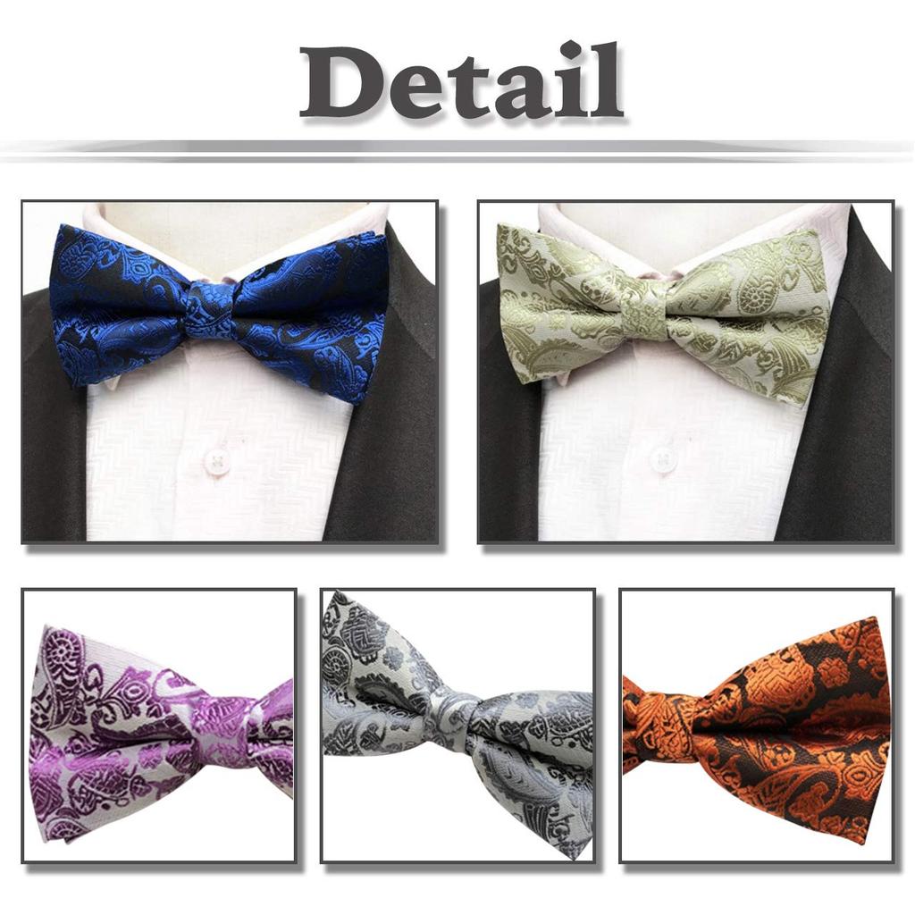 WHITE FANG Fliege - Stilvolle gemusterte Fliege für Business-, Anzug-, Formelle und Hochzeitsanlässe - Herren NC019 (09: Rot w9)