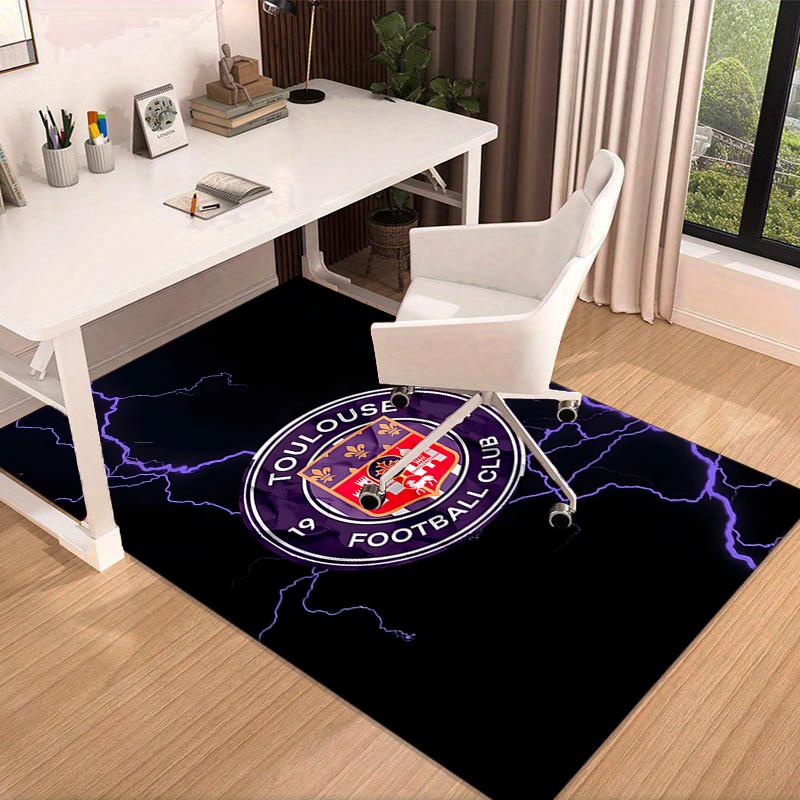 1PC Toul-ouse Football Rug Game Carpet, Floor Mat for Bedroom Living Room Entryway Rug, Home Decor Idea Gift for Christmas Birthday