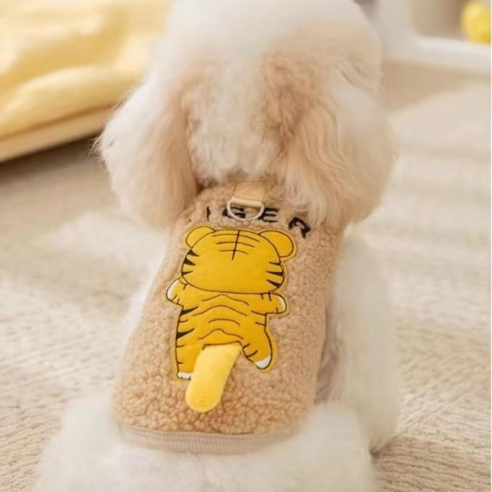 

Plush Cat Sweater Cartoon Pet Clothes Creative Dog Jacket Winter Yellow-L