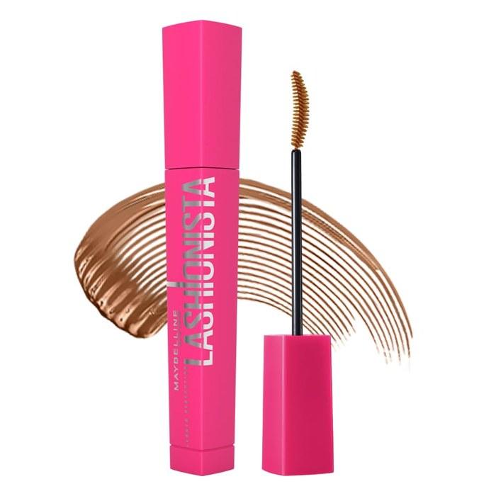 MAYBELLINE Lash Nista N 05 Coral Copper Mascara - Warm Water Removal, Lengthening, Curling, Fiber-Infused, Clear (1 count)