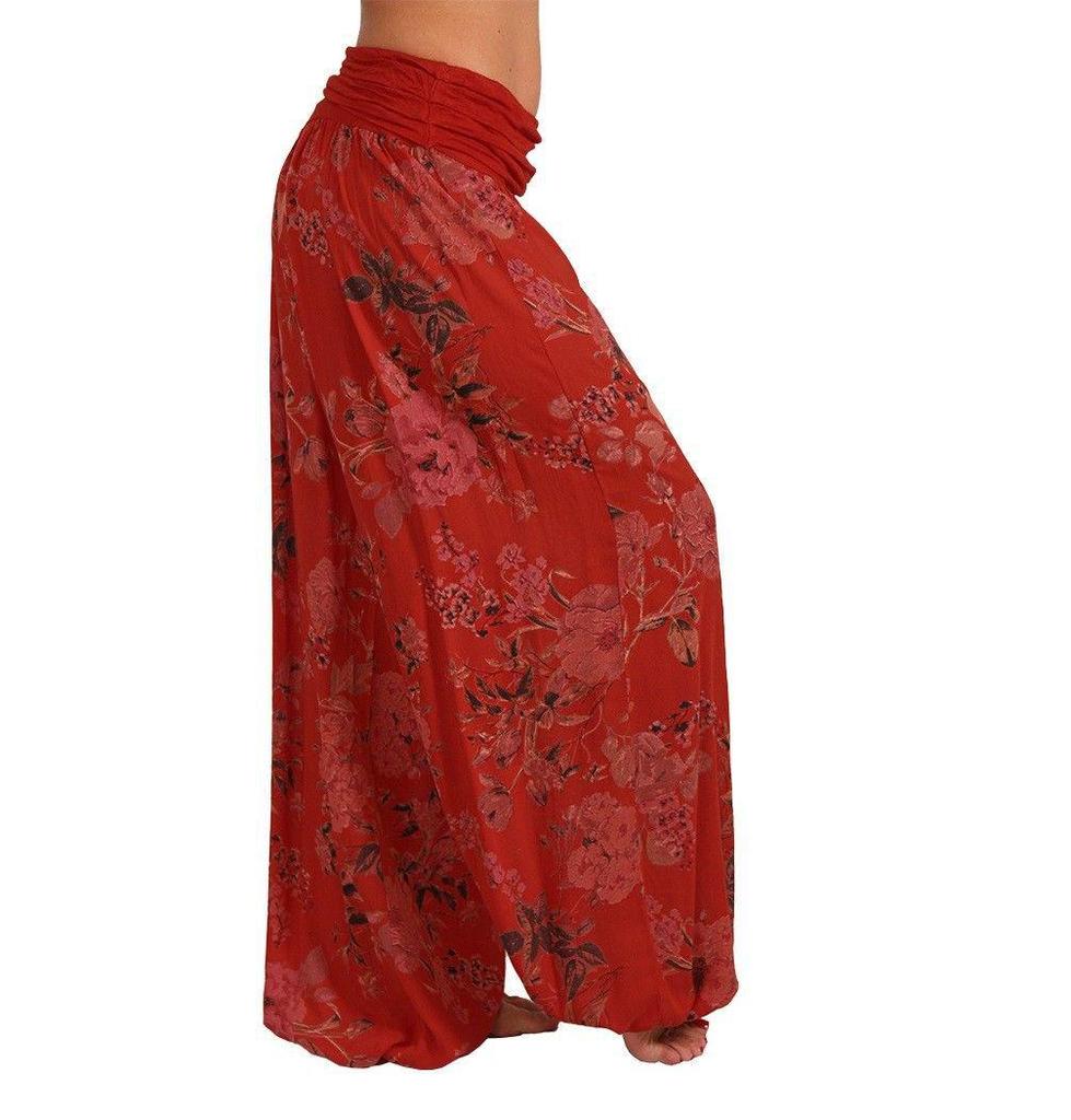 European and American Digital Print Wide Leg Harem Pants - 2020 Collection