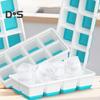 1/2Pcs Large Ice Cube Mold with Lid BPA Free Silicone Tray for Freezer Easy-Release Stackable Big Square Ice Cubes for Whiskey Cocktails Coffee