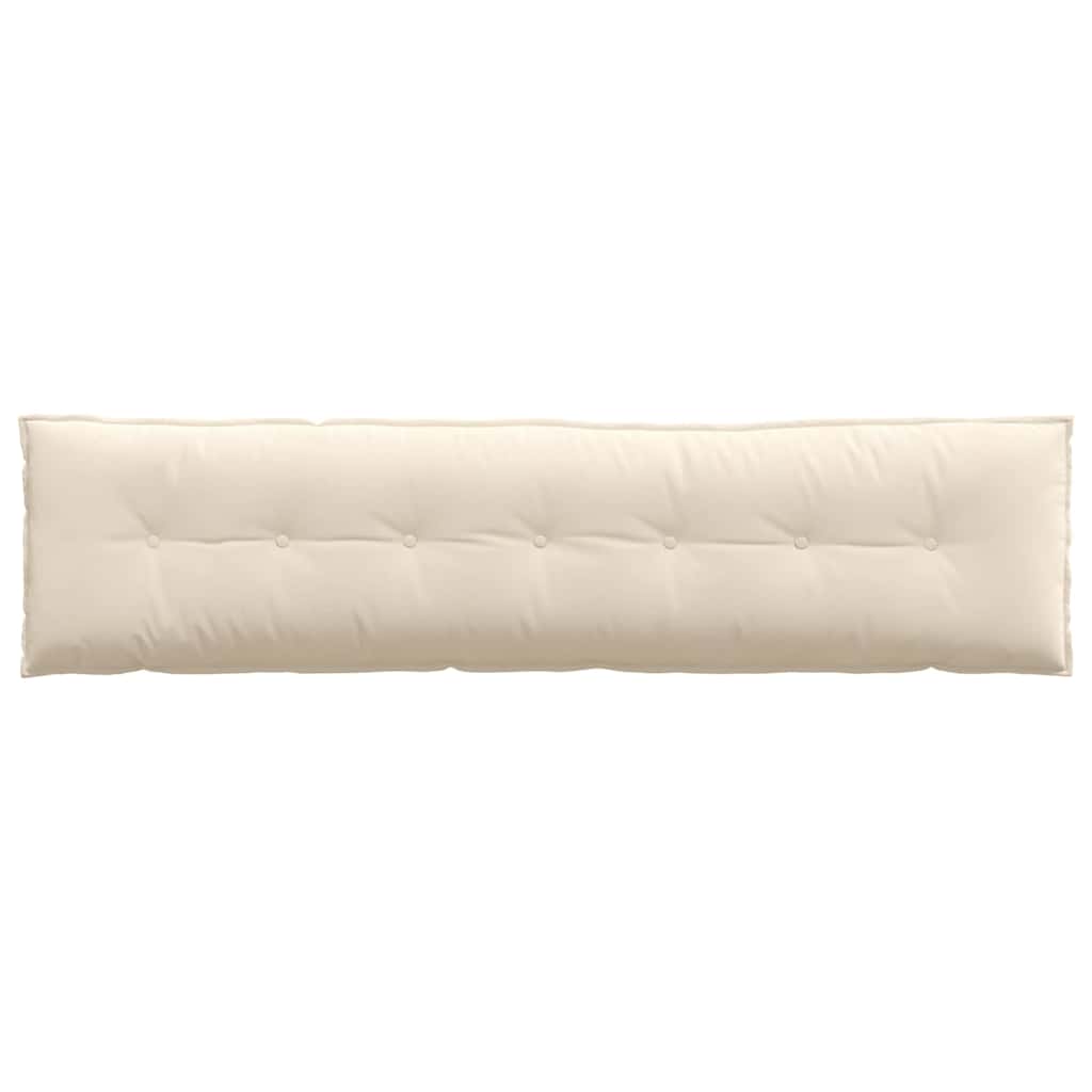 Back Cushion Beige 200 X 50 Cm Microfiber Fabric
