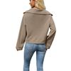 Women's Color Long Sleeve Zip-Up Sweatshirt with Collar for Casual Daily Wear