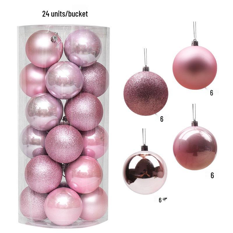 36 Electroplated Plastic Christmas Ball Ornaments for Tree and Window Decoration