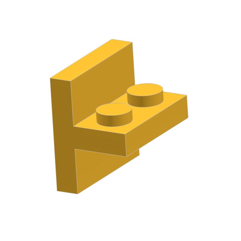 10Pcs 41682 Centered Double Bracket Wall 1 X 2-2 X 2 Block Moc Color Accessories Compatible with Brick DIY Children's Toys