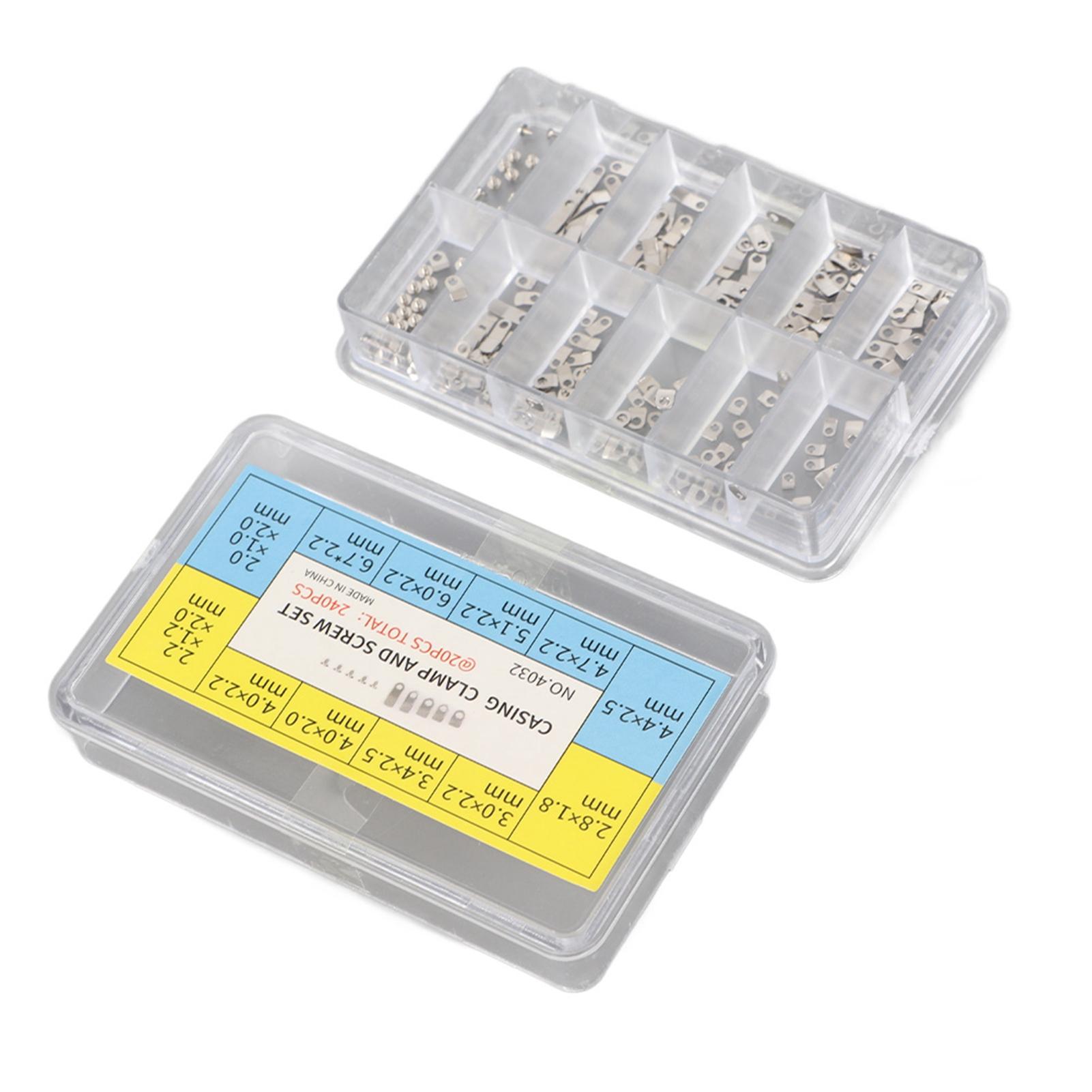 

240 шт. зажим для корпуса часов адаптер корпус механизм крепежный винт шайба для ETA 2824 2836 2846