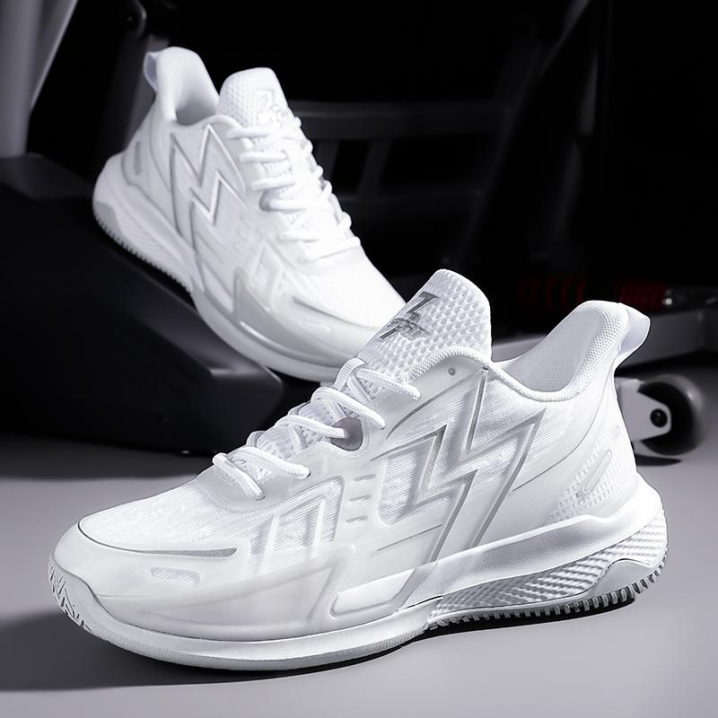 2024 Hot Selling Men's Comfortable Casual Sports Shoes Summer Shock Absorbable Luminous Net Breathable Basketball Shoes Shoes