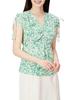 FRAY I.D. Vintage Flower Print Gathered Blouse FWFB221077 Women's GRN 1