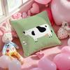 Cow Cartoon Pillow Case Soft Plush Fabric DoubleSided Printed Cushion Cover Warm Winter Sofa Pillow Case