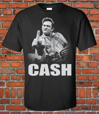 Johnny Cash Singing Classic T-Shirt, Middle Finger T-Shirt, Country Music Unisex T-Shirt