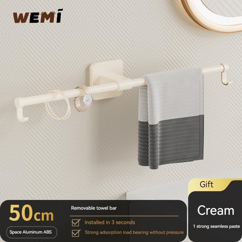 35/45/55cm Towel Rack Towel Hanger Bath Towel Holder Wall Hanging Towel Bars Aluminum Bathroom Shelf Kitchen Storage Rack