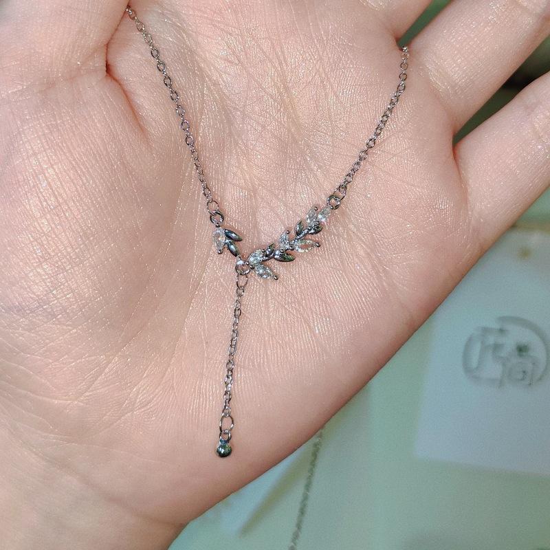 

2026 ожерелье с колоском пшеницы женское новое модное высококачественное подвеска цепочка на ключицу нишевые аксессуары на свитер на год рождения