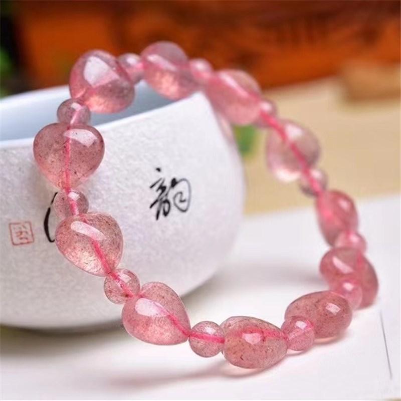

Natural Strawberry Crystal Love Bracelet, Fashionable Strawberry Crystal Love Bracelet purely natural