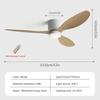 Ceiling Fan Light LED Fan Lamps 85-265V 42/52Inch Remote Control Living Room Restaurant Bedroom Study Home Decor Lighting
