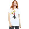 Disney Womens/Ladies Mickey Mouse Upside Down Cotton Boyfriend T-Shirt