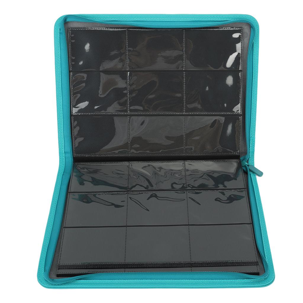 9 Pockets Card Binder Zipper Fully Enclosed PU 360 Side Loading Pocket Trading Card Album Folder for Card Collection