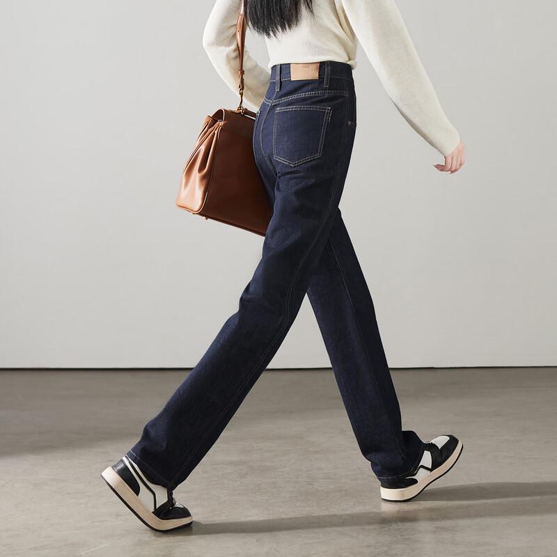 SOFSIL Women's High-Waist Straight Leg Cotton Jeans