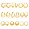 Fashion Square Geometric Hoop Earrings for Women, Chic Metal Stainless Steel Lady Earrings Bijoux Femme New Jewelry