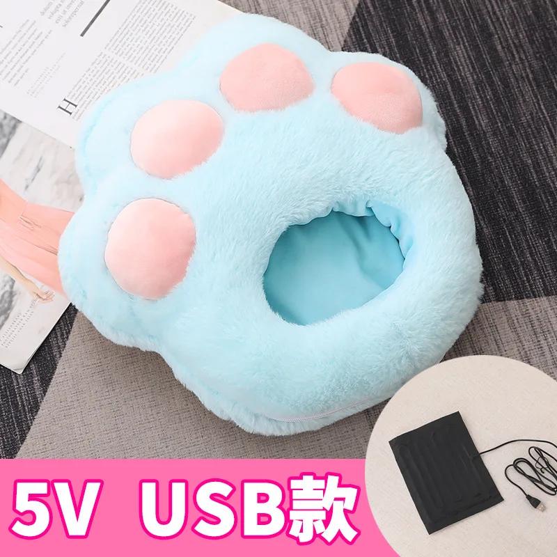 

Электрическая грелка для ног Флисовая грелка для ног USB Электрический нагреватель Зимние плюшевые тапочки для дома Спальни Сна Грелки для ног One size fits all