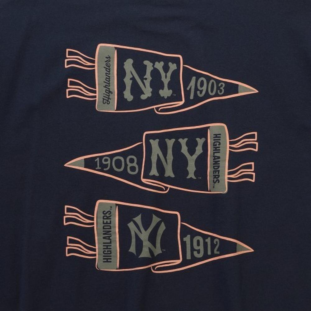 New Era Mlb CoopersTown New York Yankees Flag T shirT Team Navy 15147545