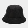ins new soft and warm plaid simple down cotton basin hat women's tide autumn and winter solid color small fresh bucket hat