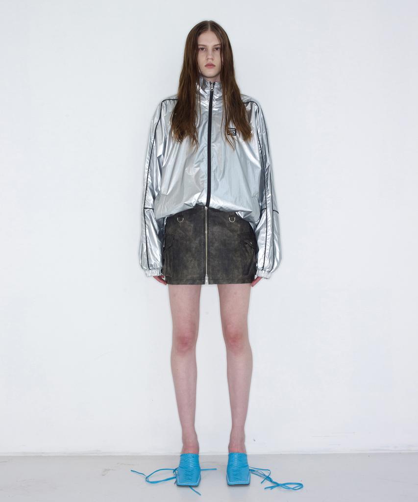 Sio Cargo Leather Mini Skirt_Vintagebrown