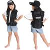 Halloween Costume Cosplay SWAT Kids Vest Hat Men Costume Police Tactical Vest Military Army Cap (Vest + Hat) 2-Piece Set Unisex Barsado