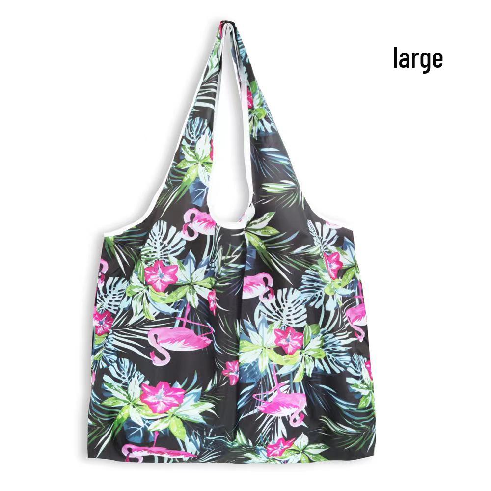Eco-Friendly Large Capacity Foldable Tote Bag - Creative, Portable, Printed, and In Stock