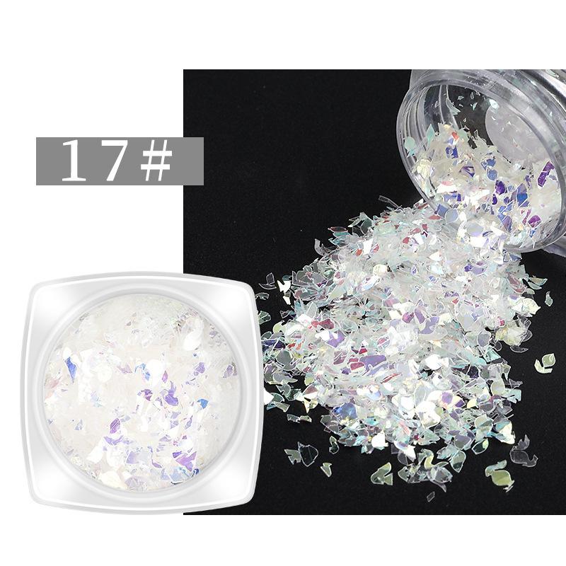 

Радужные блестки для нейл-арта: Красочные фрагменты целлофана и бумага Aurora