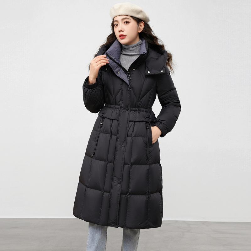 

Пуховик для женщин Длинный Зимний Новый Модный и Стильный Костюм для мамы Утепленный Теплый Хлопковый Пуховик с капюшоном L